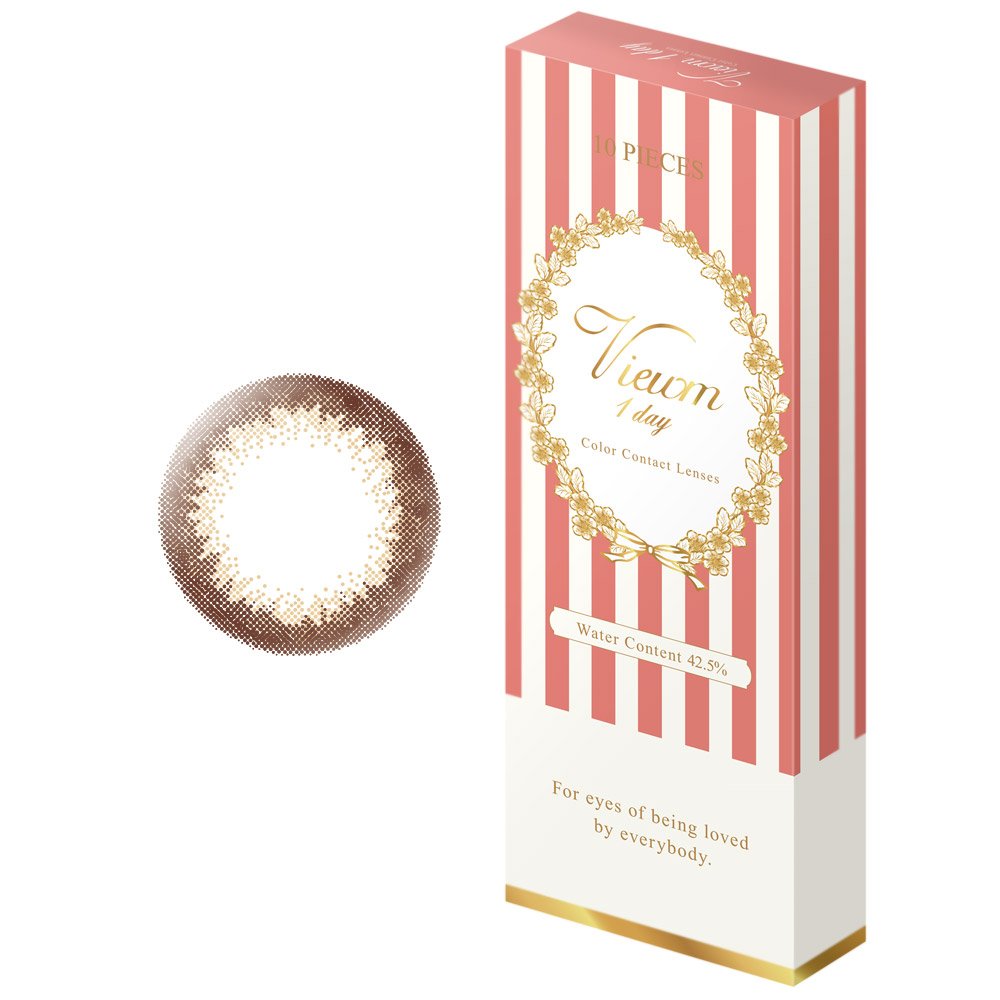 10Pc Bume Viewm 1 Day Charm Brown (-2.25) Japan