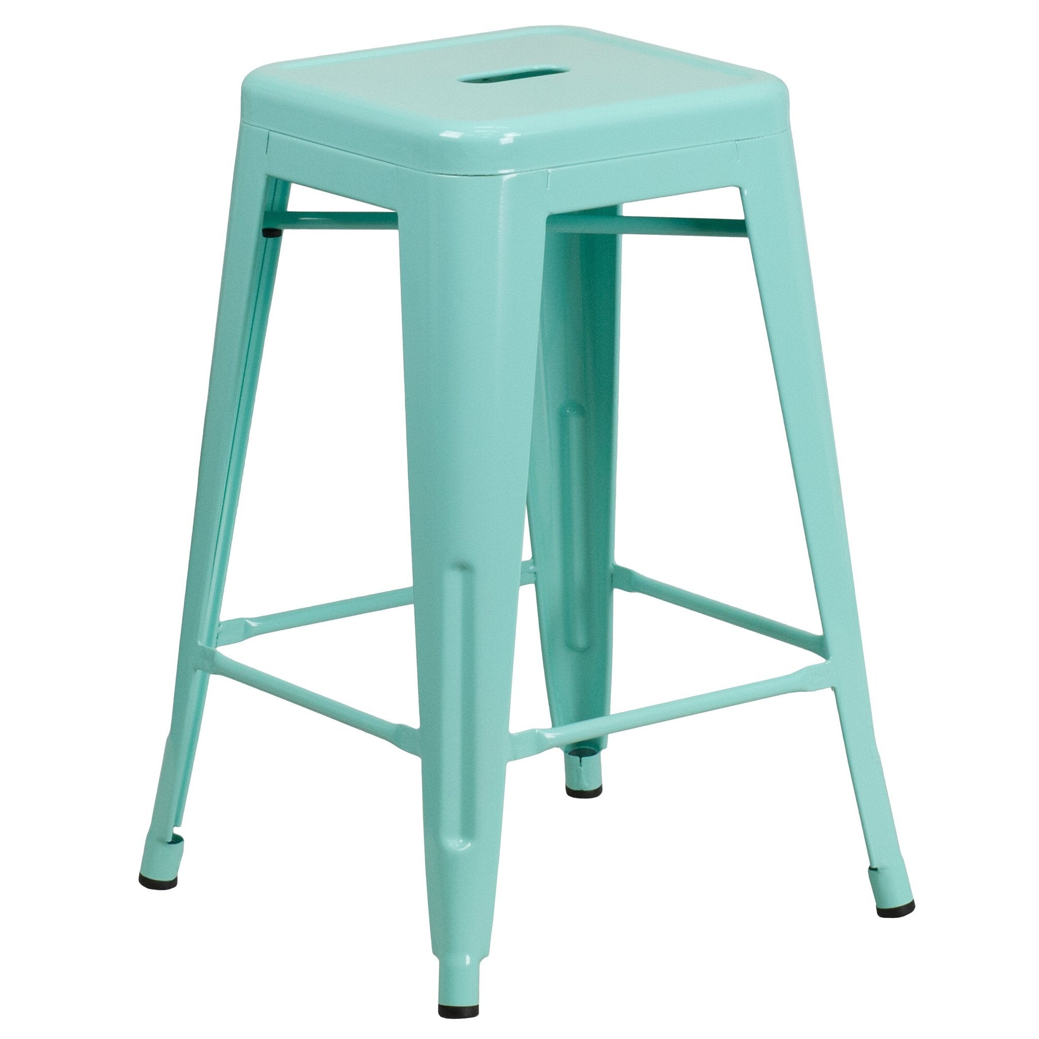 24" Kai Backless Metal Bar Stool