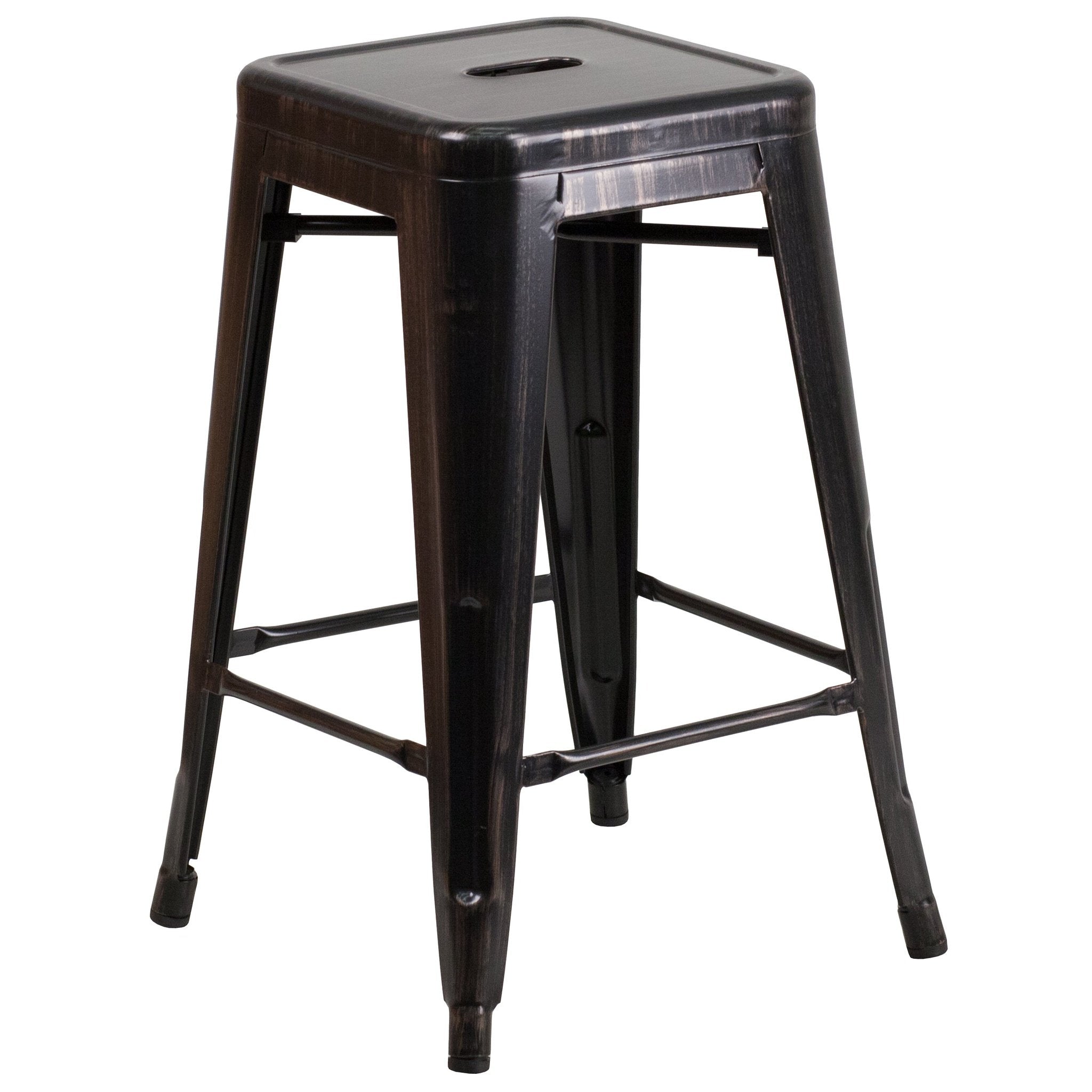 24" Kai Backless Metal Bar Stool