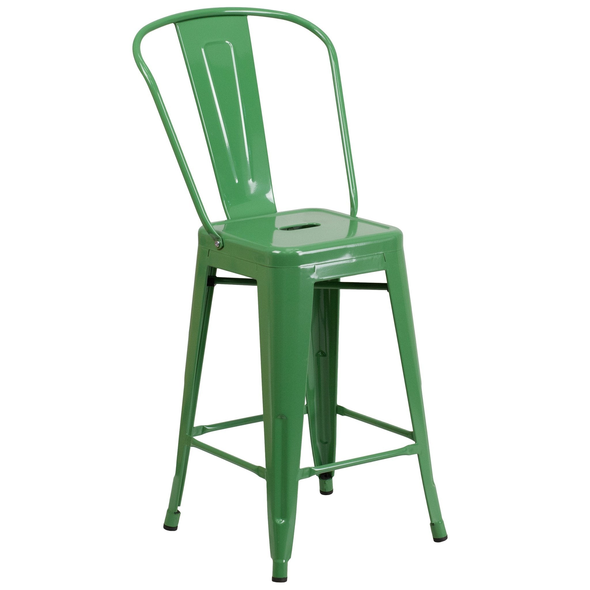 24" Kai Metal Bar Stool with Removable Back