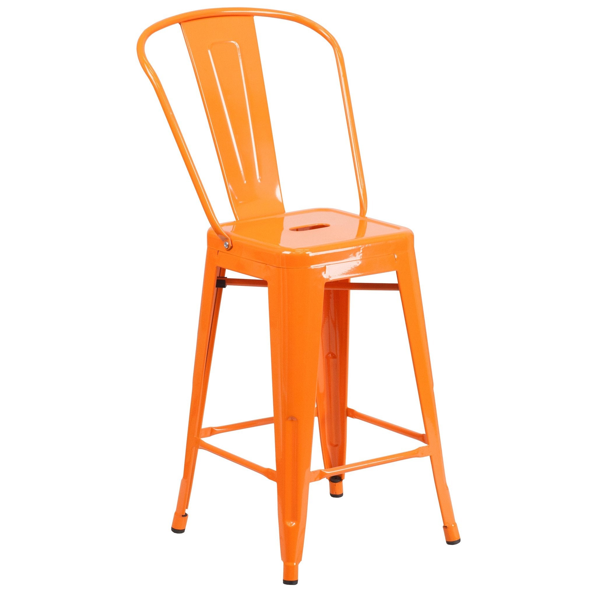 24" Kai Metal Bar Stool with Removable Back