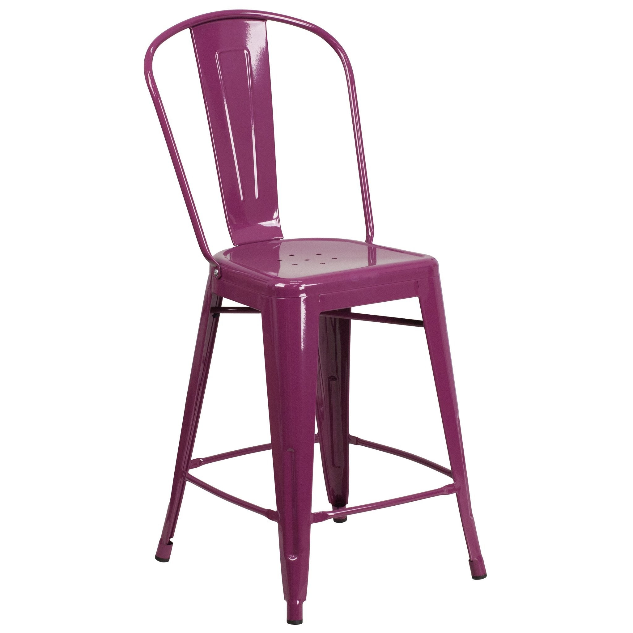 24" Kai Metal Bar Stool with Removable Back