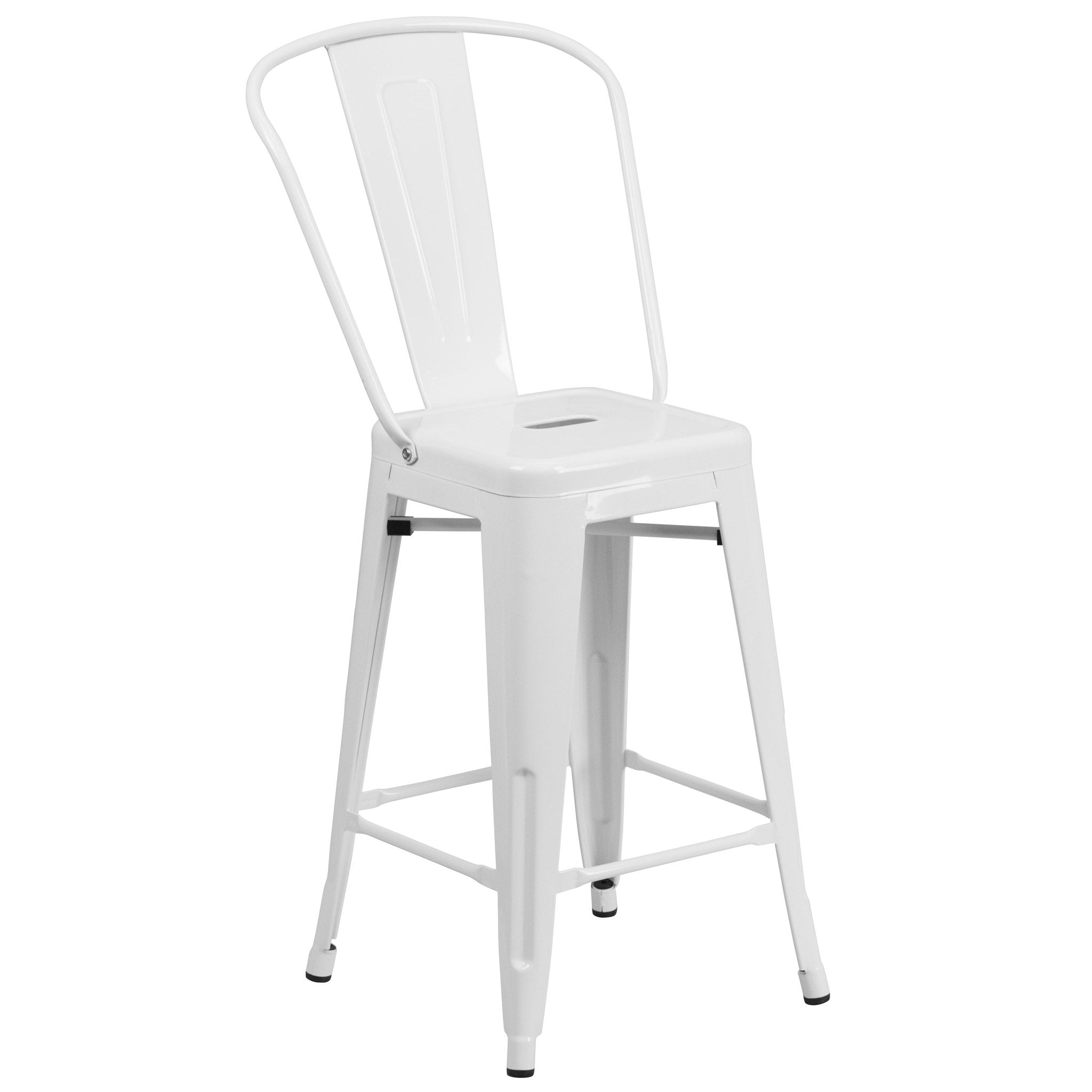 24" Kai Metal Bar Stool with Removable Back
