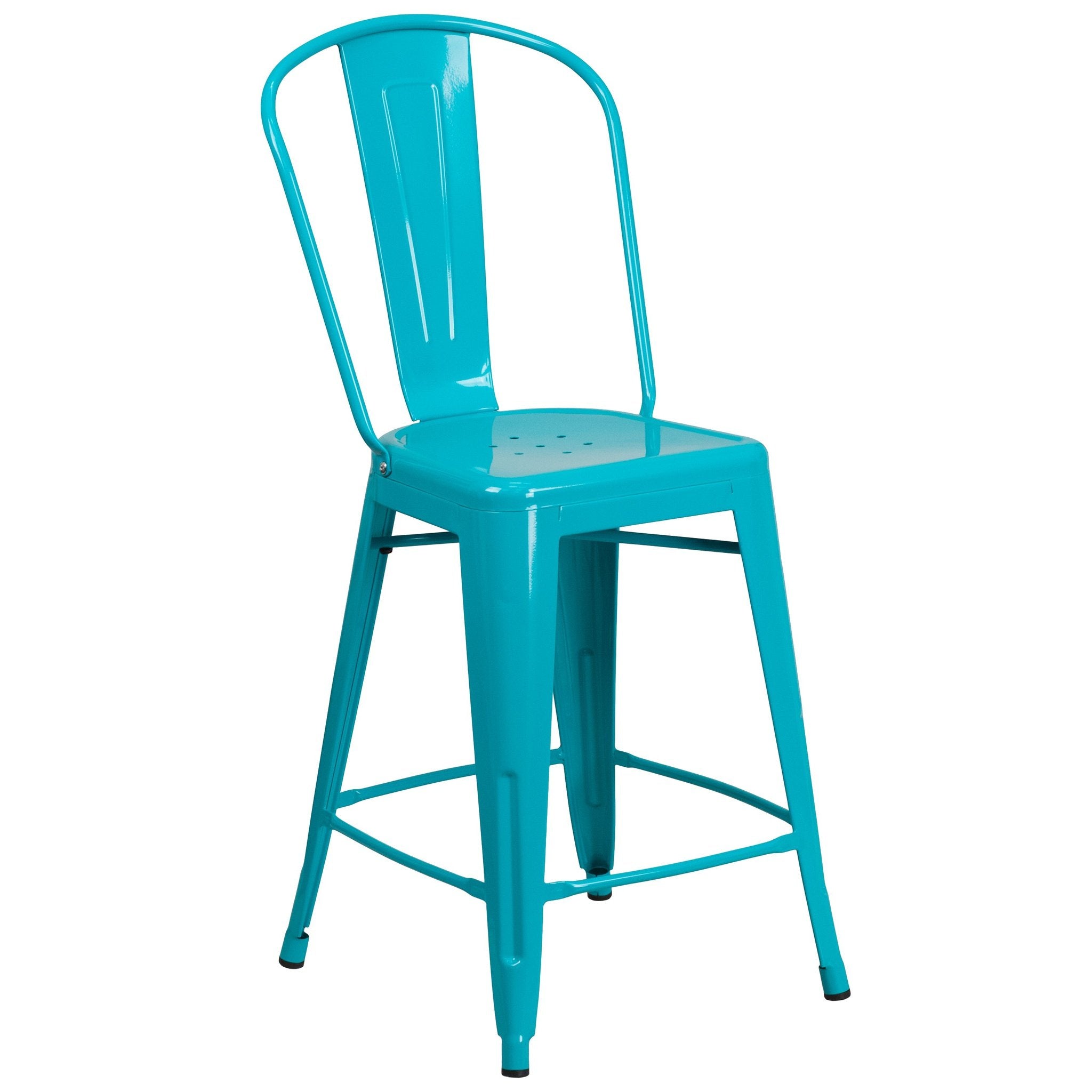 24" Kai Metal Bar Stool with Removable Back