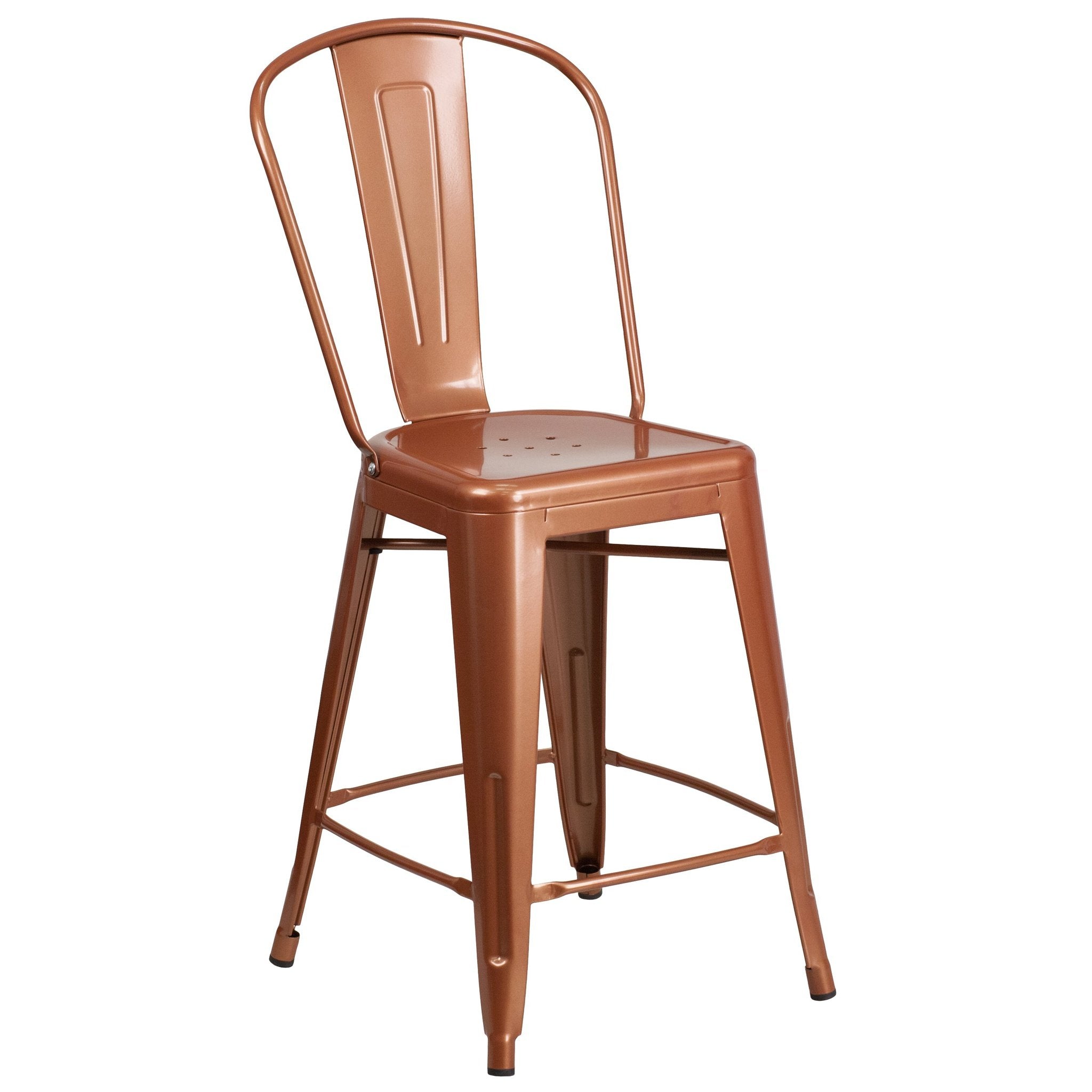 24" Kai Metal Bar Stool with Removable Back