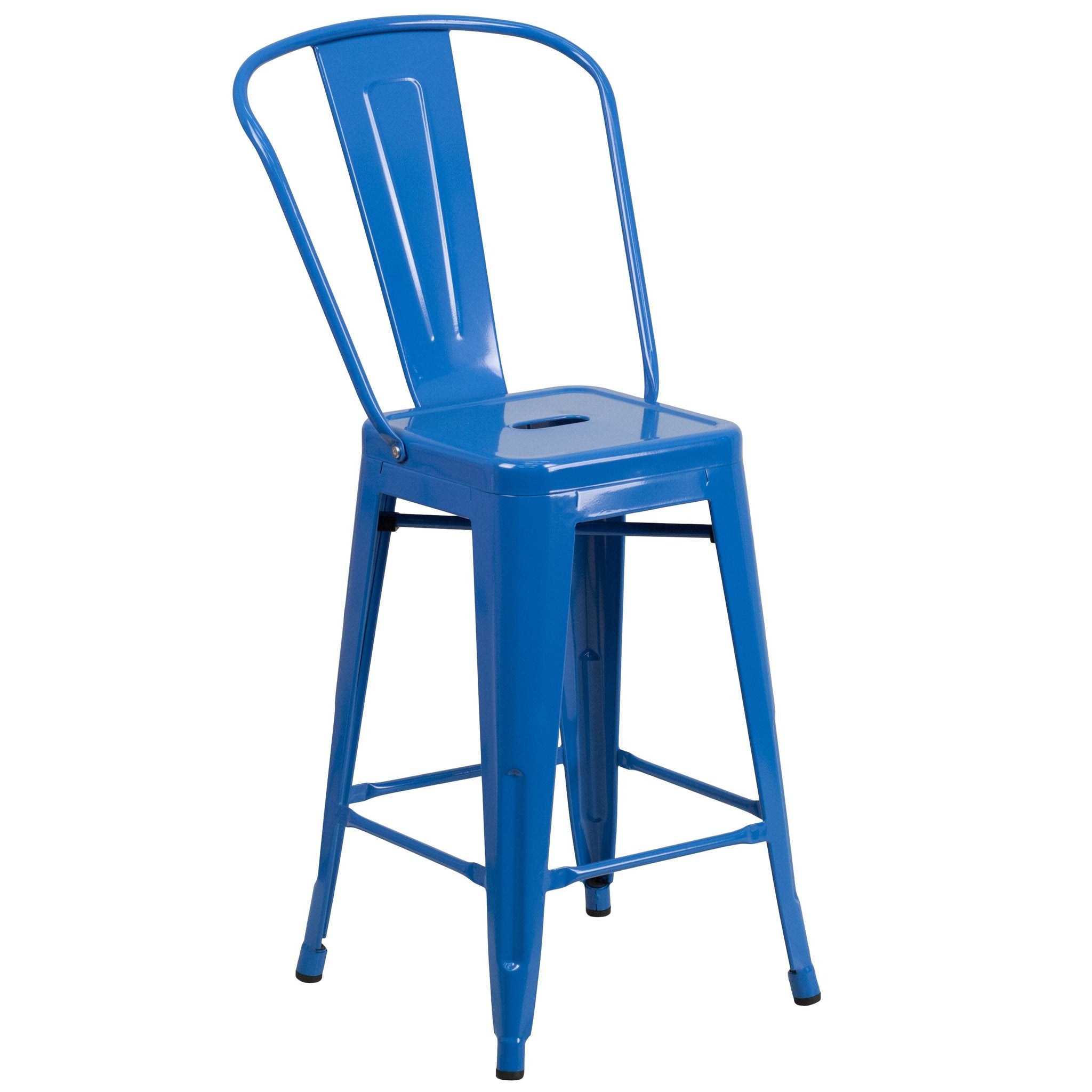 24" Kai Metal Bar Stool with Removable Back