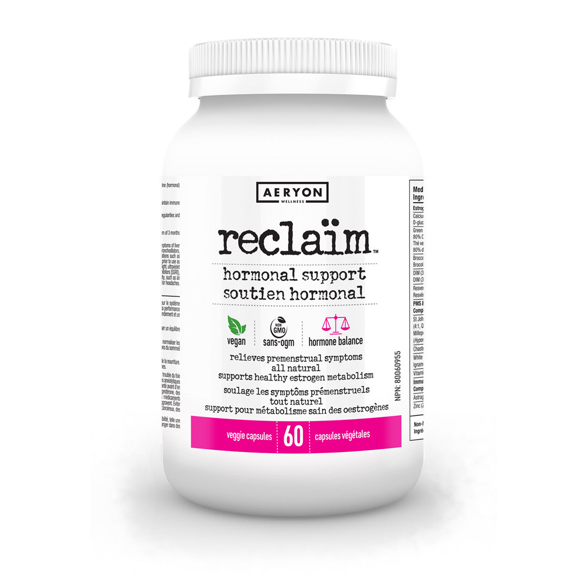 Aeryon Reclaim 60 Veg Capsules | UPC: 627987103502